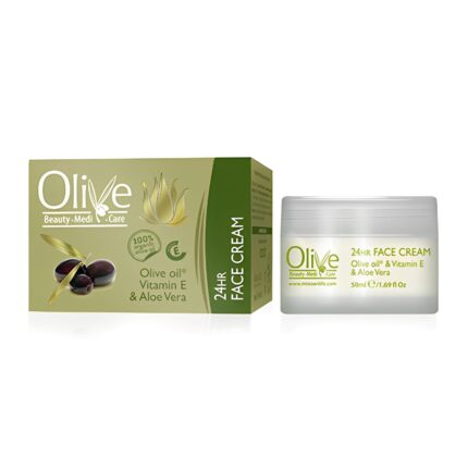 24ωρη Κρέμα Προσώπου με Αλόη, Ελιά και Βιταμίνη Ε 50ml