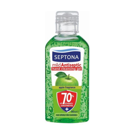 Septona Antiseptic Hand Cleansing Gel with Apple Scent & 70% Ethyl Alcohol 80ml